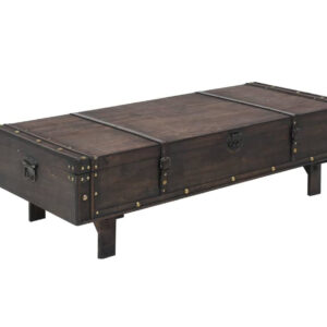 VidaXL Solid Wood Coffee Table, Vintage-Styled Brown Home Furniture Chest Trunk
