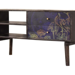 Artisan Furniture Cabinet, Meticulously Crafted From Mango Wood and  Ash Black Finish